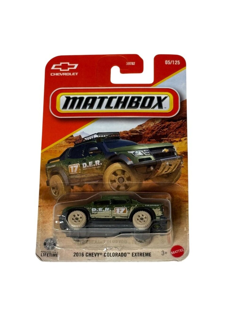 Matchbox 2016 Chevy Colorado Xtreme Pickup Truck Green 1:64 5/125